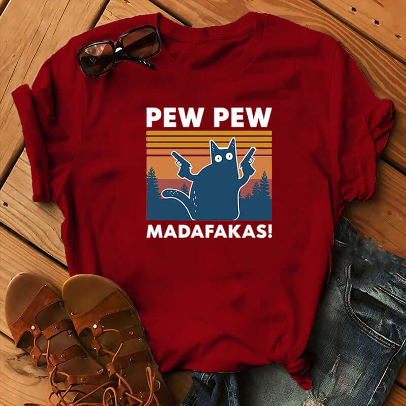 T-Shirt Pew Madafakas Cat