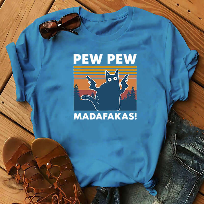 T-Shirt Pew Madafakas Cat