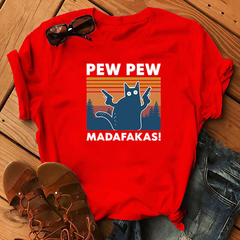 T-Shirt Pew Madafakas Cat