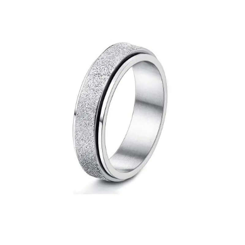 Drehbarer Spinnerring aus Edelstahl, Mondsterne, Ringe zur Linderung von Angstzuständen - tip-shop