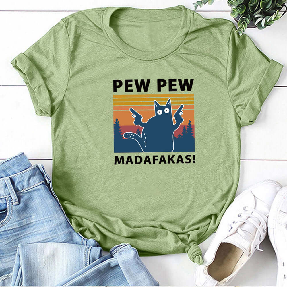 T-Shirt Pew Madafakas Cat