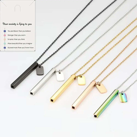 Square Tube Breathing Whistle Yoga Meditation Necklace tip-shop