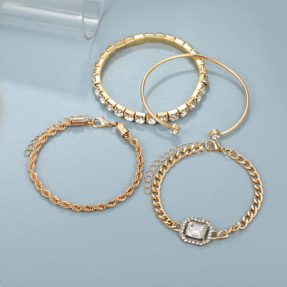 4 Stück Kristall Armband Set