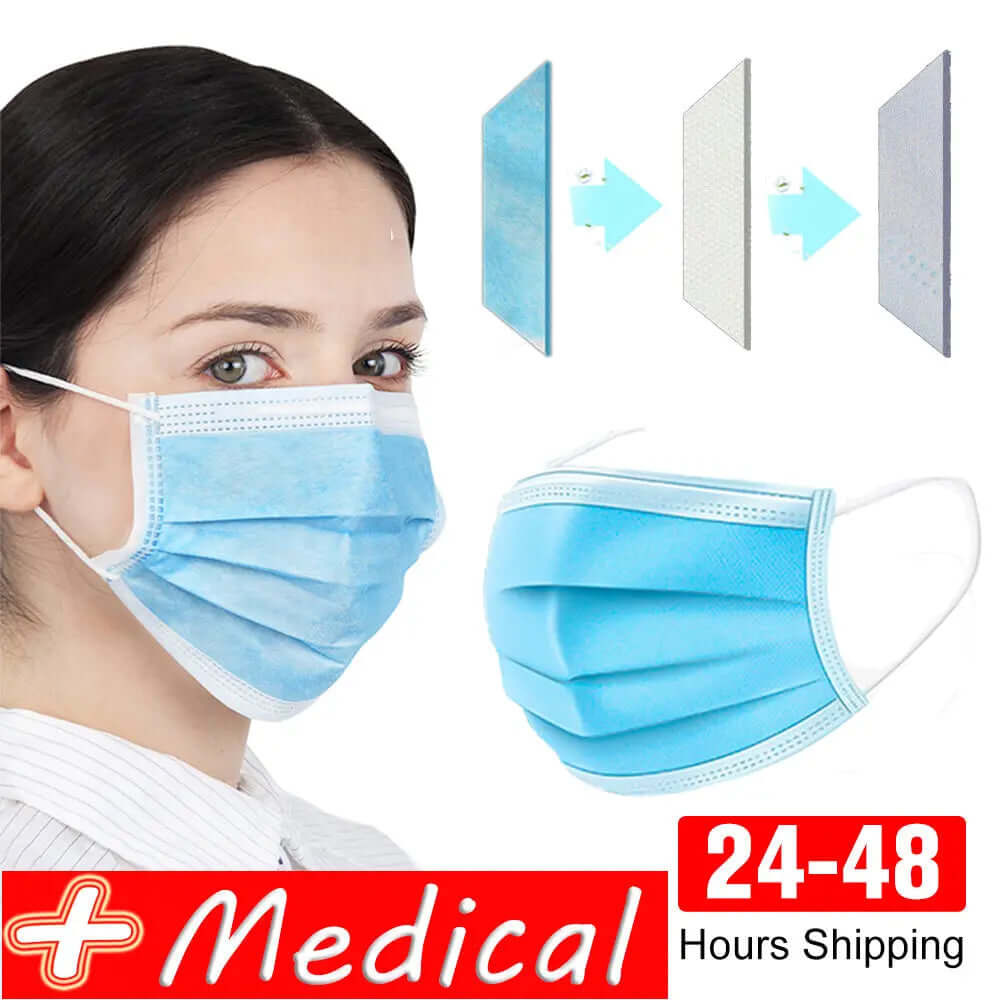 Professionelle medizinische Maske, 3-lagige Einweg-Gesichtsmaske, antivirale medizinisch-chirurgische Maske tip-shop